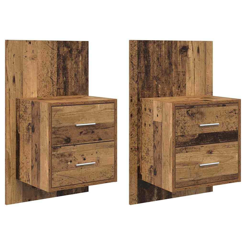 vidaXL Wall-Mounted Nightstand White