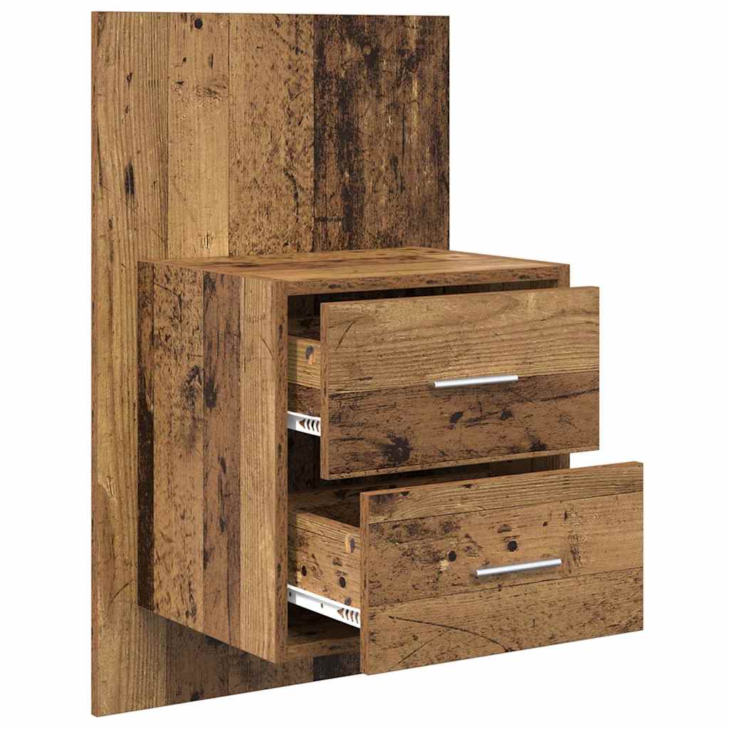 vidaXL Wall-Mounted Nightstand White