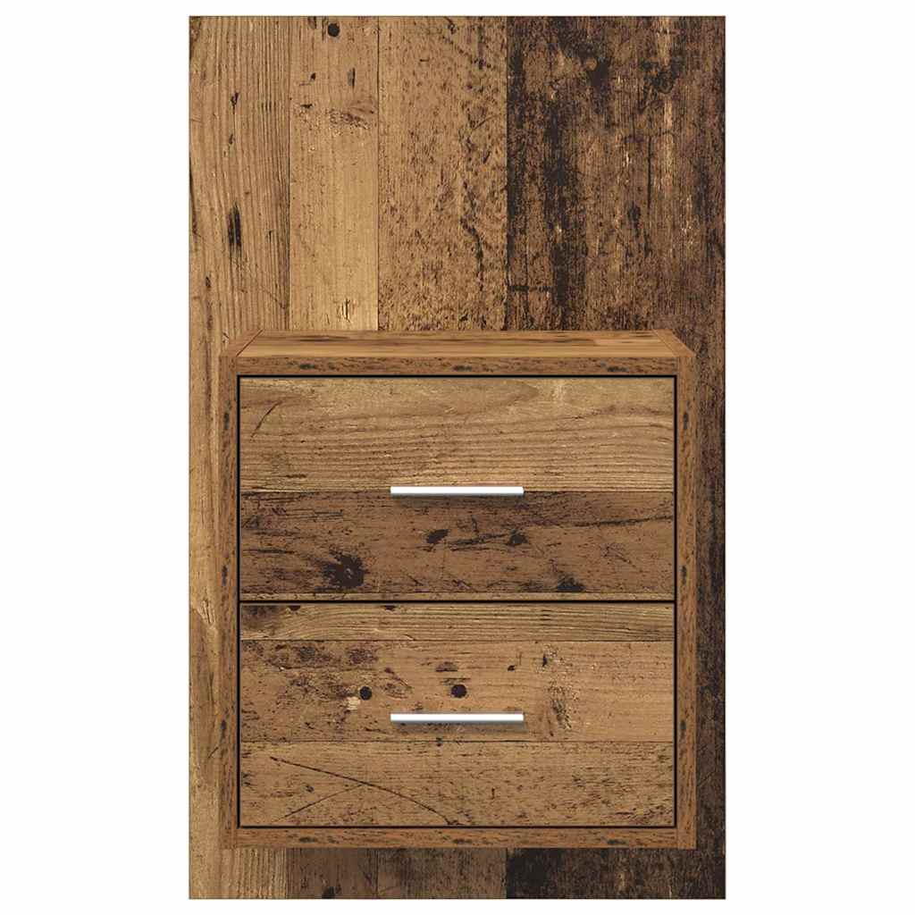 vidaXL Wall-Mounted Nightstand White