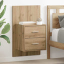 vidaXL Wall-Mounted Nightstand White