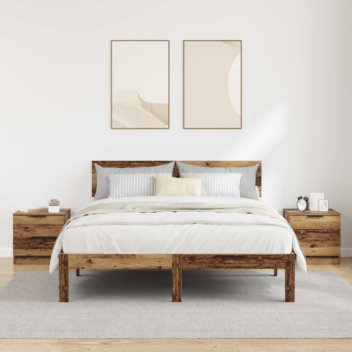 vidaXL Nachtkastjes 2 st 40x39x40 cm wit