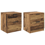 vidaXL Nachtkastjes 2 st bewerkt hout wit