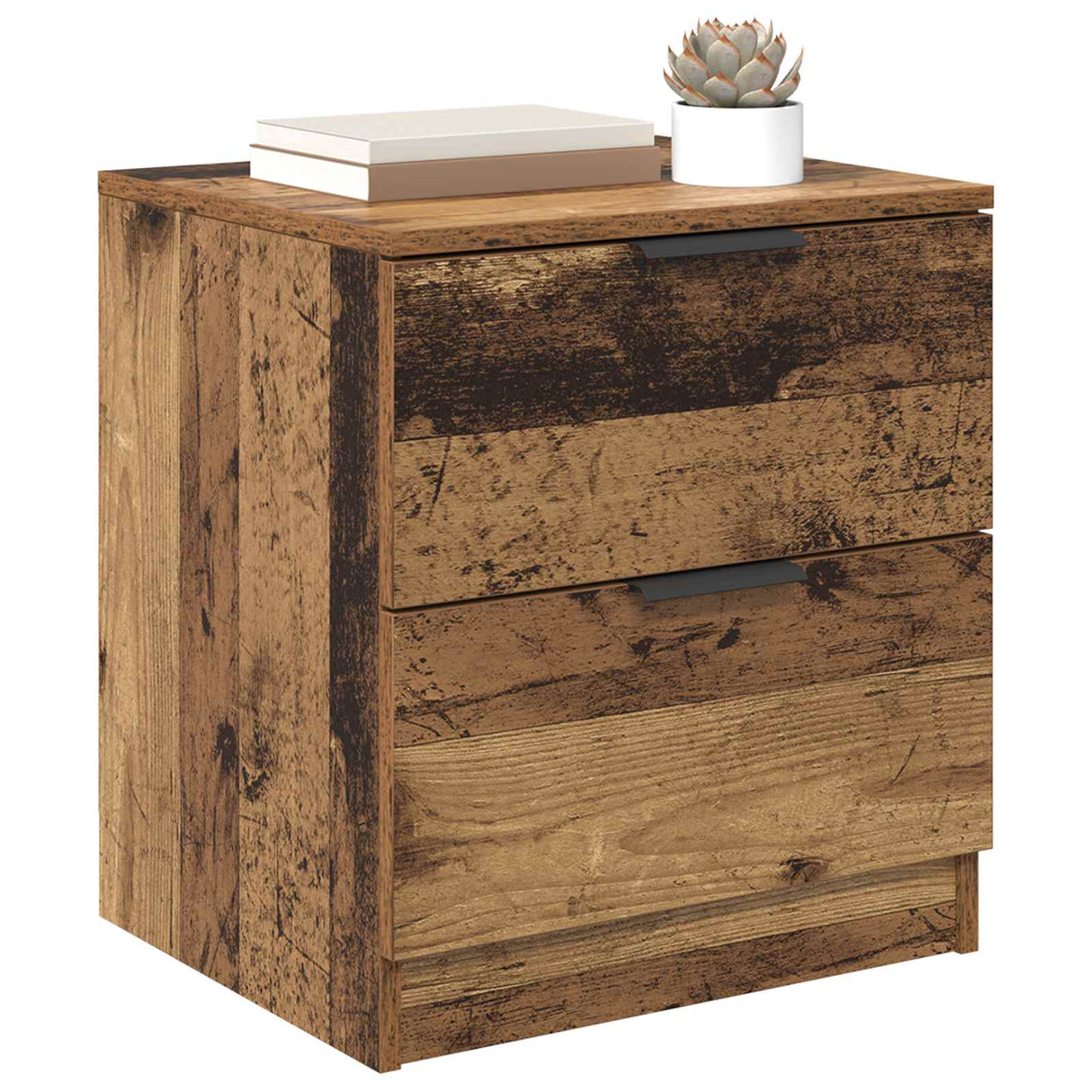 vidaXL Nachtkastjes 2 st bewerkt hout wit