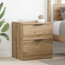 vidaXL Nachtkastjes 2 st bewerkt hout wit