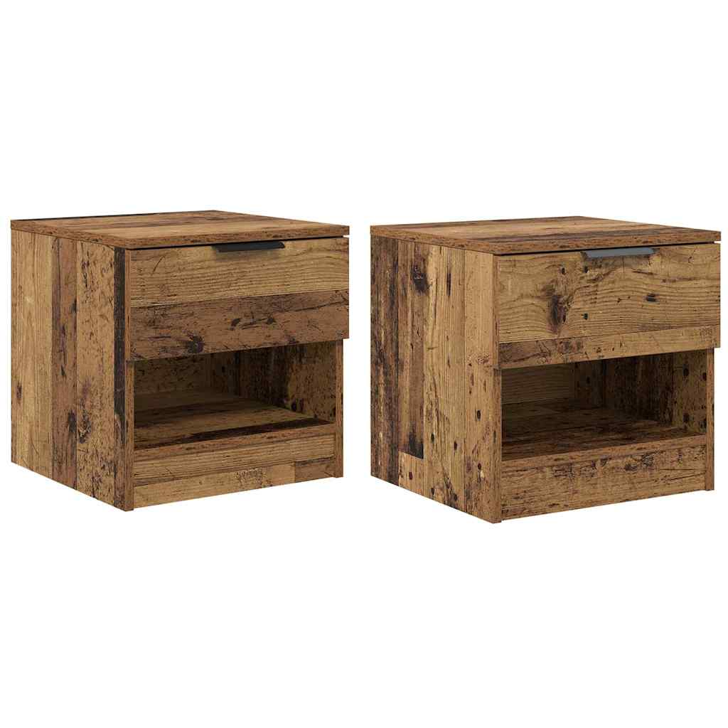vidaXL Nachtkastjes 2 st bewerkt hout wit