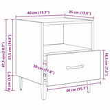 vidaXL Nightstand Engineered Wood White