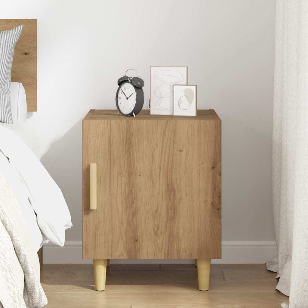 vidaXL Nachtkastje bewerkt hout wit