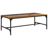 vidaXL Salontafel 100x50x40 cm bewerkt hout zwart eikenkleurig