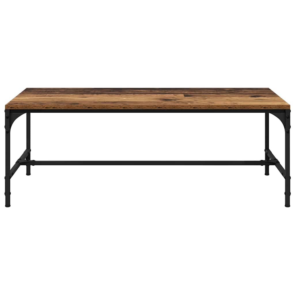 vidaXL Salontafel 100x50x40 cm bewerkt hout zwart eikenkleurig
