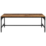 vidaXL Salontafel 100x50x40 cm bewerkt hout zwart eikenkleurig