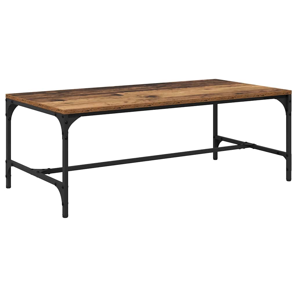 vidaXL Salontafel 100x50x40 cm bewerkt hout zwart eikenkleurig
