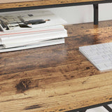 vidaXL Bureau 100x50x90 cm bewerkt hout en ijzer sonoma eikenkleur