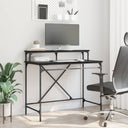 vidaXL Bureau 100x50x90 cm bewerkt hout en ijzer sonoma eikenkleur