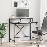 vidaXL Bureau 100x50x90 cm bewerkt hout en ijzer sonoma eikenkleur