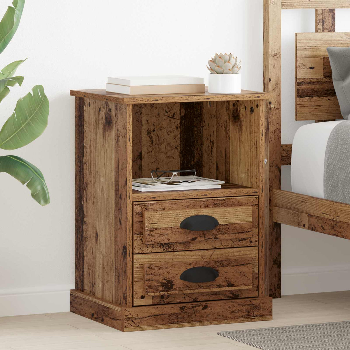 vidaXL Nightstand 43x36x60 cm white