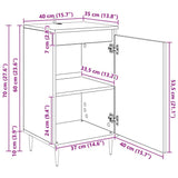 vidaXL Dressoir 40x35x70 cm bewerkt hout wit