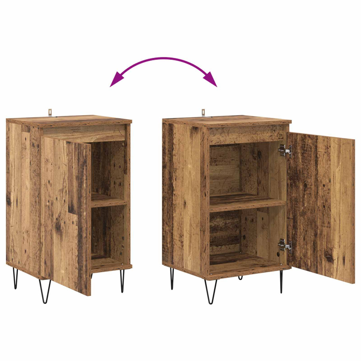 vidaXL Dressoir 40x35x70 cm bewerkt hout wit