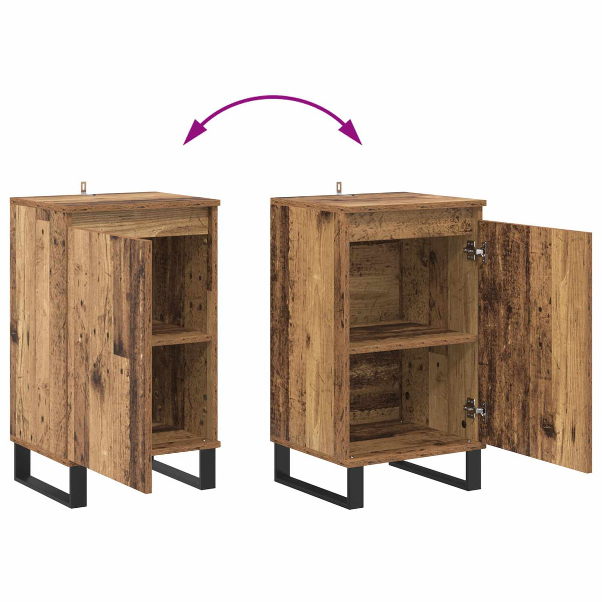 vidaXL Dressoir 40x35x70 cm bewerkt hout wit