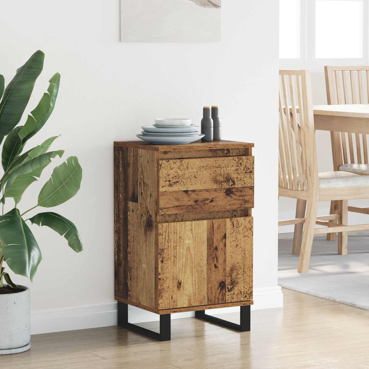 vidaXL Dressoir 40x35x70 cm bewerkt hout wit