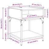 vidaXL Nightstand 40x41x50 cm engineered wood black