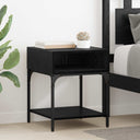vidaXL Nightstand 40x41x50 cm engineered wood black