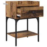 vidaXL Nachtkastje 40,5x31x60 cm bewerkt hout zwart