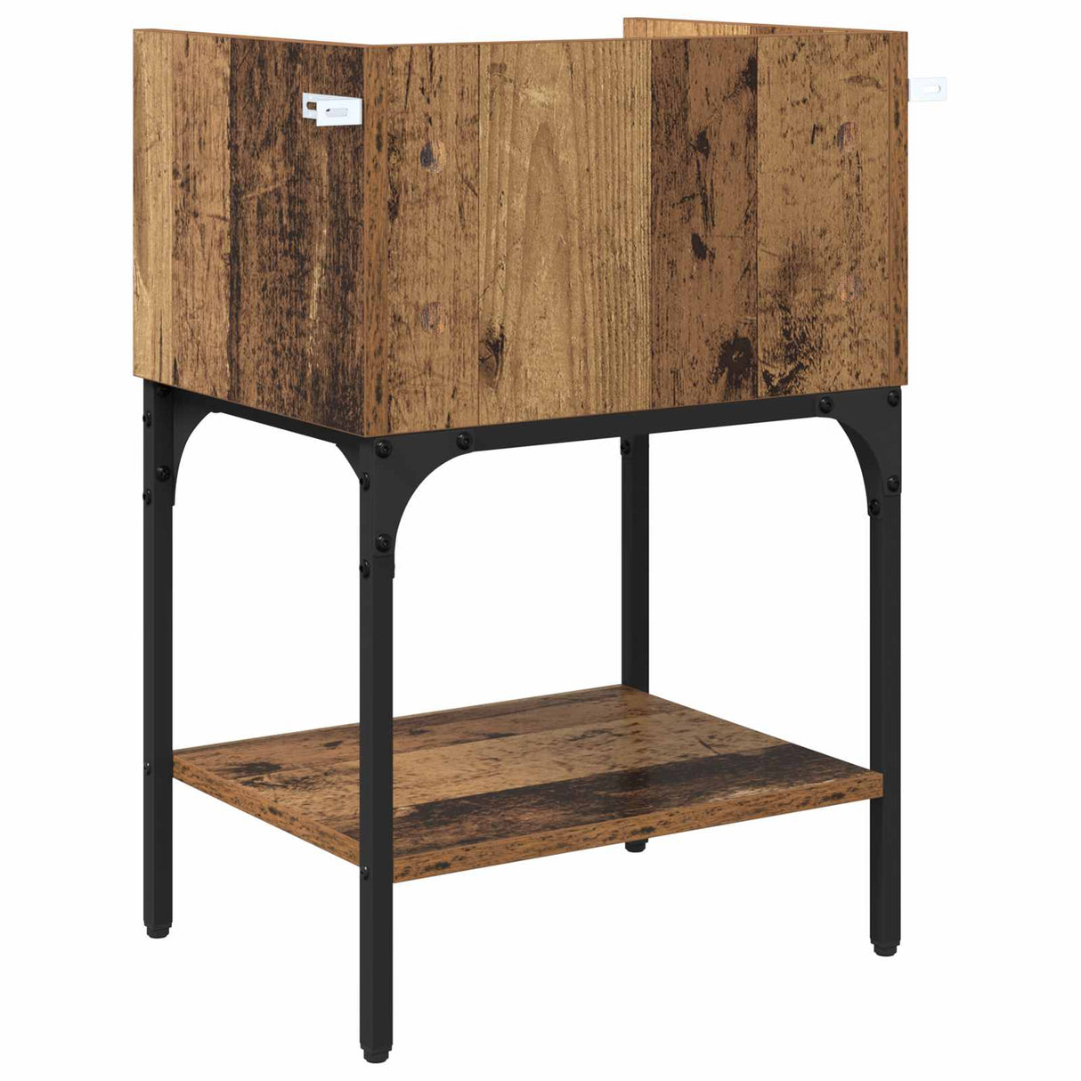 vidaXL Nachtkastje 40,5x31x60 cm bewerkt hout zwart