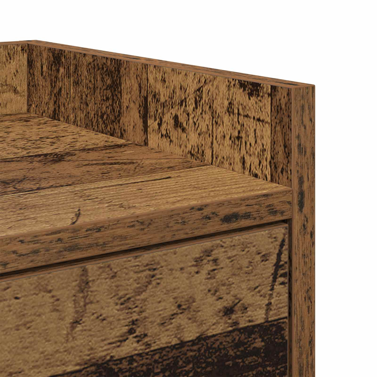 vidaXL Nachtkastje 40,5x31x60 cm bewerkt hout zwart