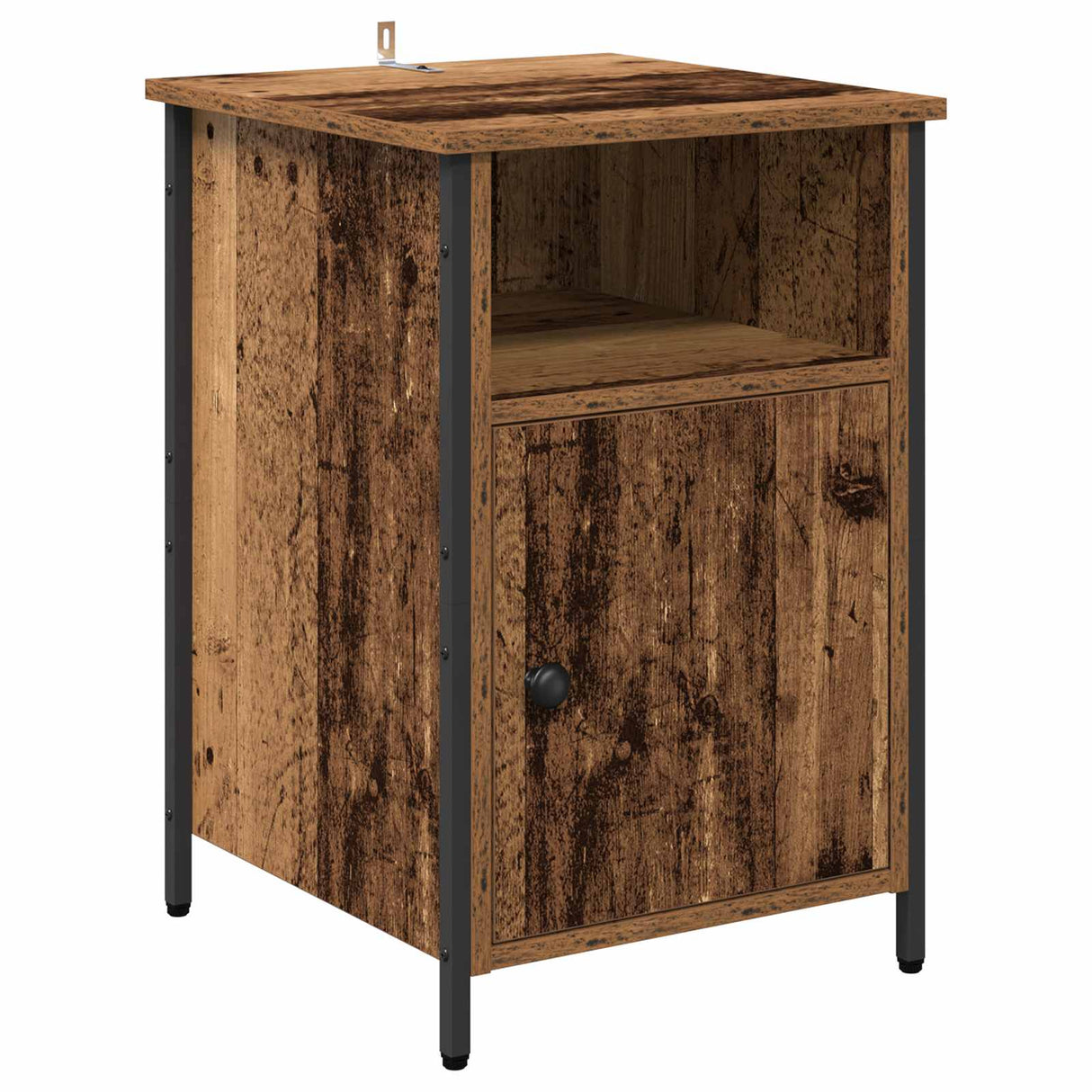 vidaXL Nachtkastje 40x42x60 cm bewerkt hout zwart