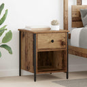 vidaXL Bedside cabinet 40x42x50 cm engineered wood black