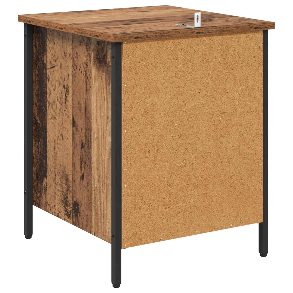 vidaXL Bedside cabinet 40x42x50 cm engineered wood black