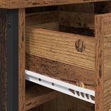 vidaXL Bedside cabinet 40x42x50 cm engineered wood black