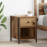 vidaXL Bedside cabinet 40x42x50 cm engineered wood black