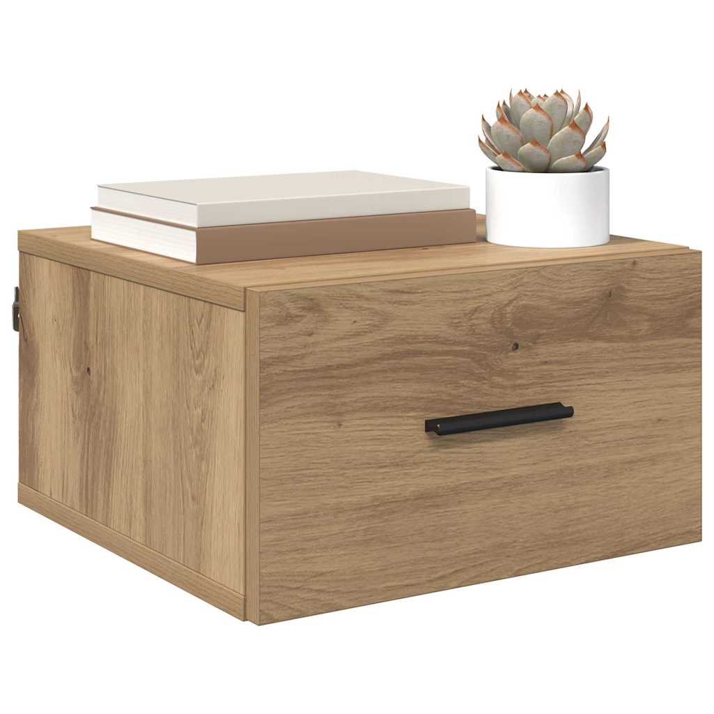 vidaXL Wall-Mounted Nightstand 35x35x20 cm White