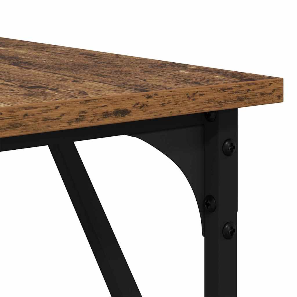 vidaXL Bureau 149x149x75 cm bewerkt hout zwart