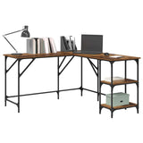 vidaXL Desk 139x139x75 cm engineered wood black