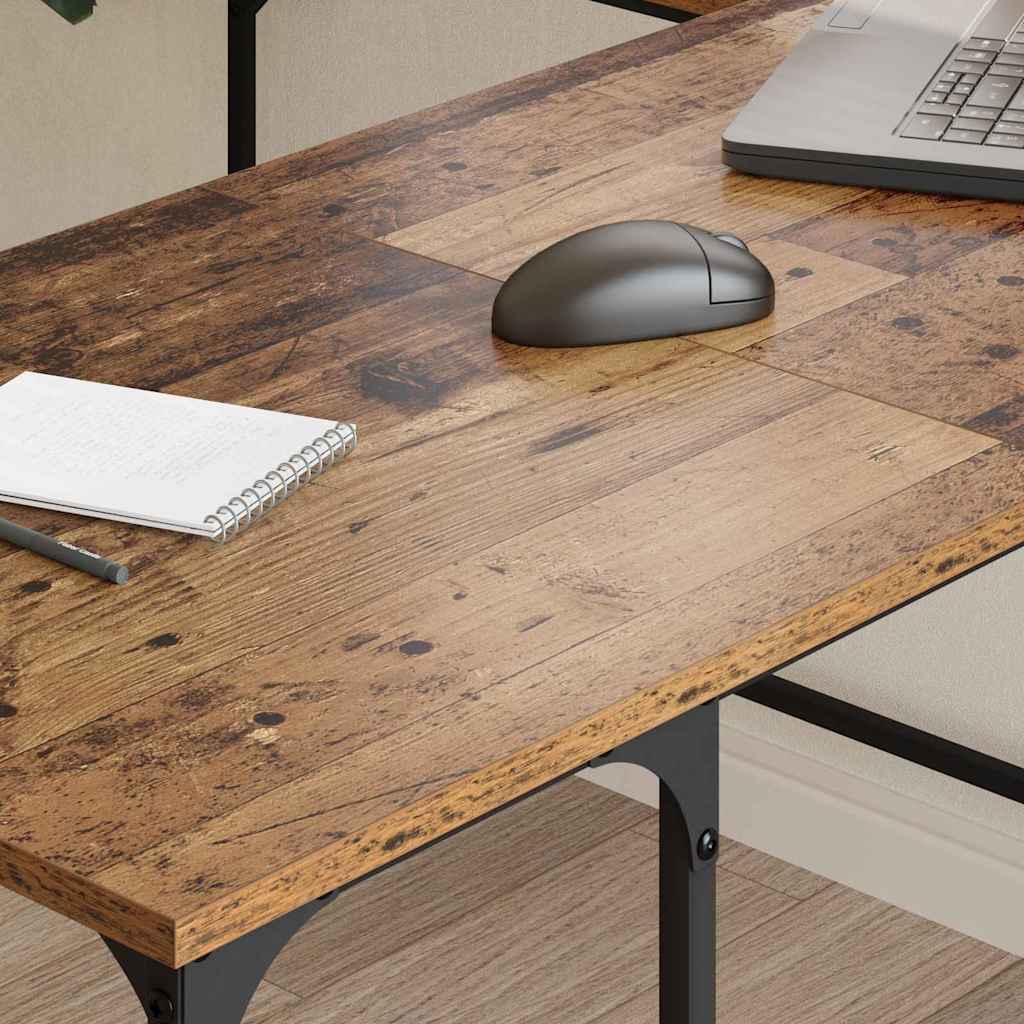 vidaXL Desk 139x139x75 cm engineered wood black