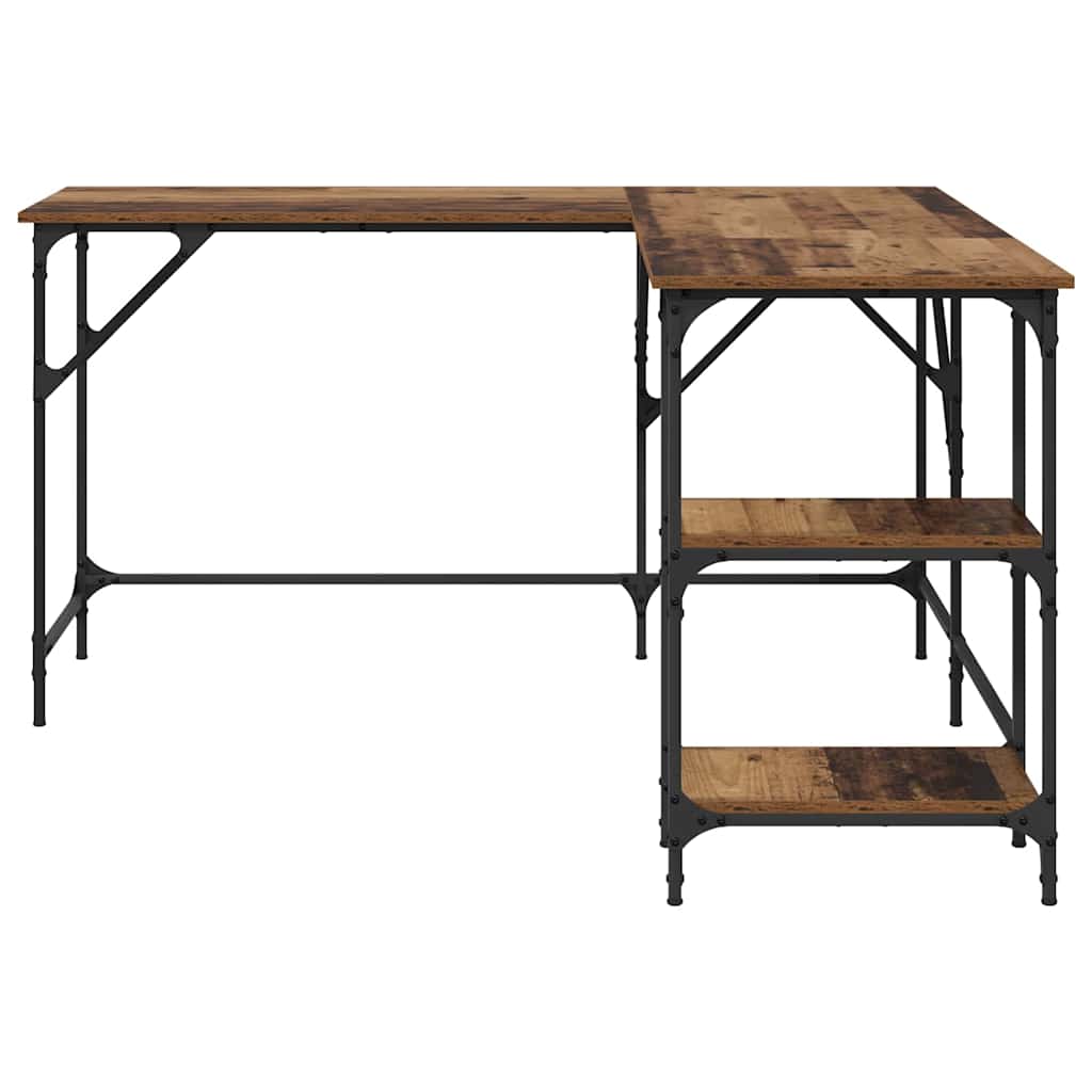 vidaXL Desk 139x139x75 cm engineered wood black