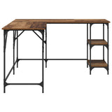 vidaXL Desk 139x139x75 cm engineered wood black