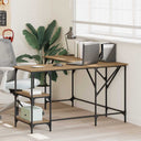 vidaXL Desk 139x139x75 cm engineered wood black