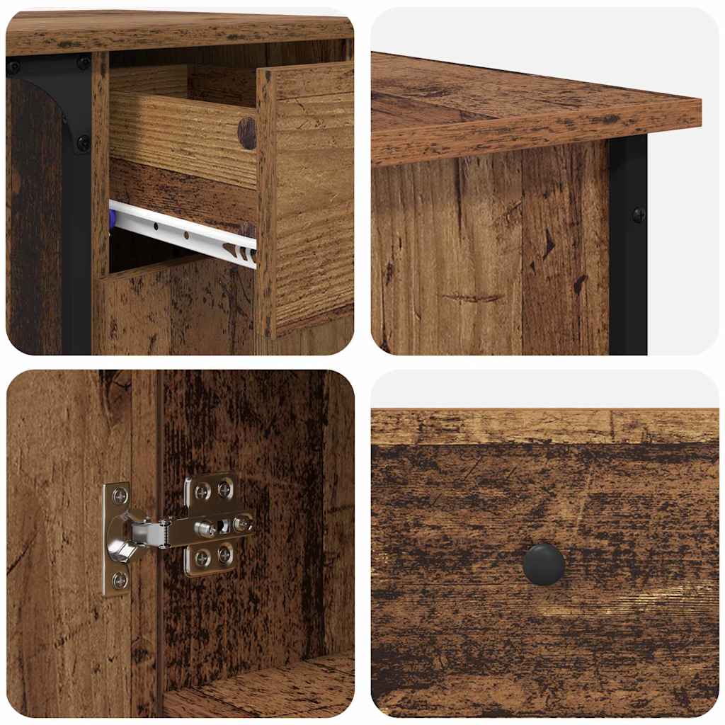vidaXL Bureau 141x141x75 cm bewerkt hout zwart