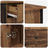 vidaXL Bureau 141x141x75 cm bewerkt hout zwart