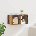 vidaXL Wall Cabinet with Glass Doors 68.5x37x35 cm White