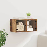 vidaXL Wall Cabinet with Glass Doors 68.5x37x35 cm White