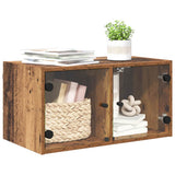 vidaXL Wall Cabinet with Glass Doors 68.5x37x35 cm White