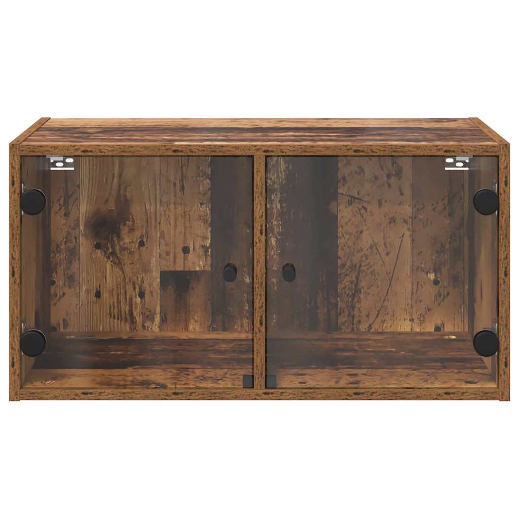 vidaXL Wall Cabinet with Glass Doors 68.5x37x35 cm White