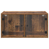 vidaXL Wall Cabinet with Glass Doors 68.5x37x35 cm White