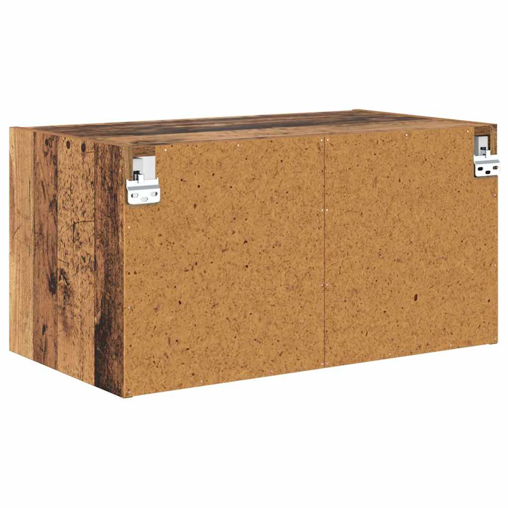 vidaXL Wall Cabinet with Glass Doors 68.5x37x35 cm White