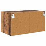 vidaXL Wall Cabinet with Glass Doors 68.5x37x35 cm White