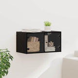 vidaXL Wall Cabinet with Glass Doors 68.5x37x35 cm White